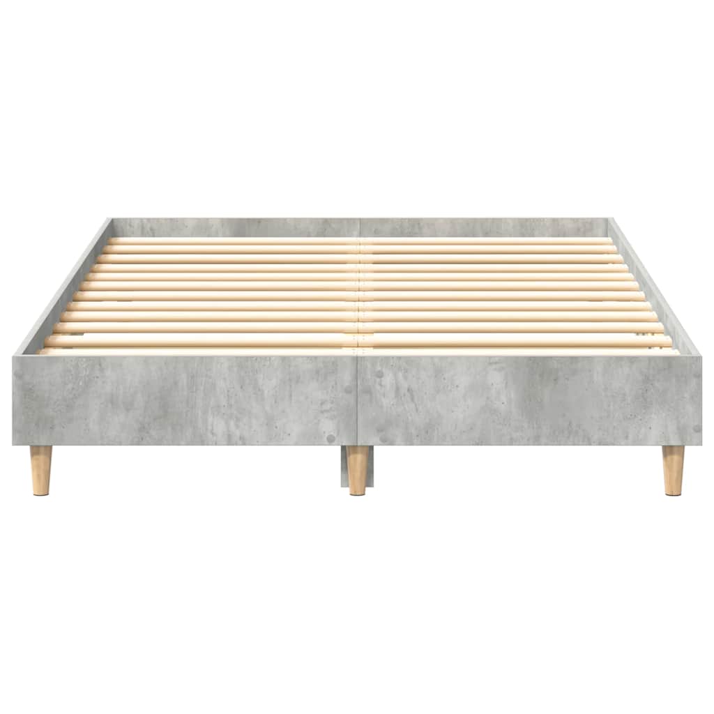 vidaXL Cadru de pat fără saltea Gri beton 120x200 cm Lemn prelucrat