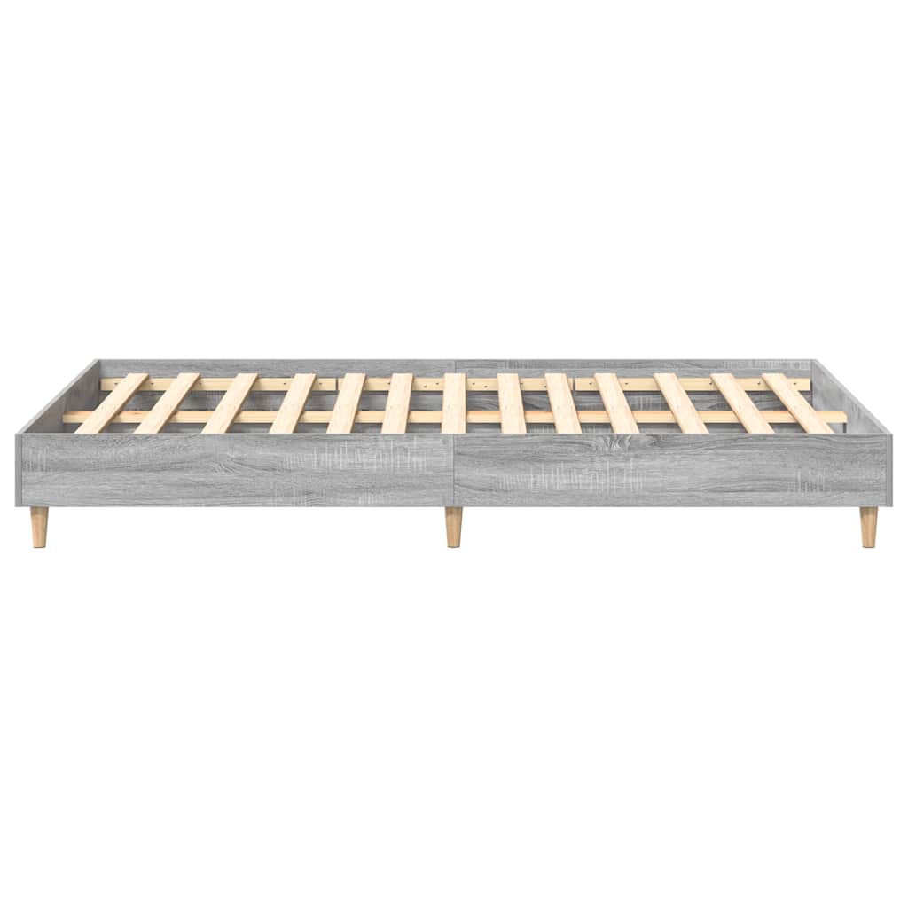 vidaXL Cadru de pat fără saltea Gri Sonoma 120x200 cm lemn prelucrat