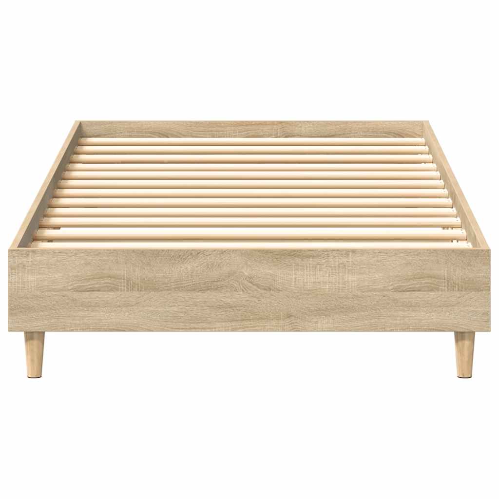 vidaXL Cadru de pat fără saltea Stejar Sonoma 100x200cm Lemn prelucrat vidaXL Cadru de pat fără saltea Stejar Sonoma 100x200cm Lemn prelucrat