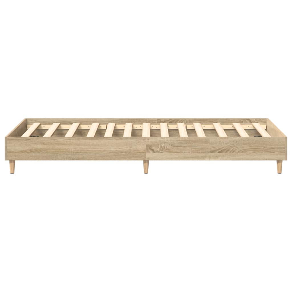 vidaXL Cadru de pat fără saltea Stejar Sonoma 100x200cm Lemn prelucrat vidaXL Cadru de pat fără saltea Stejar Sonoma 100x200cm Lemn prelucrat