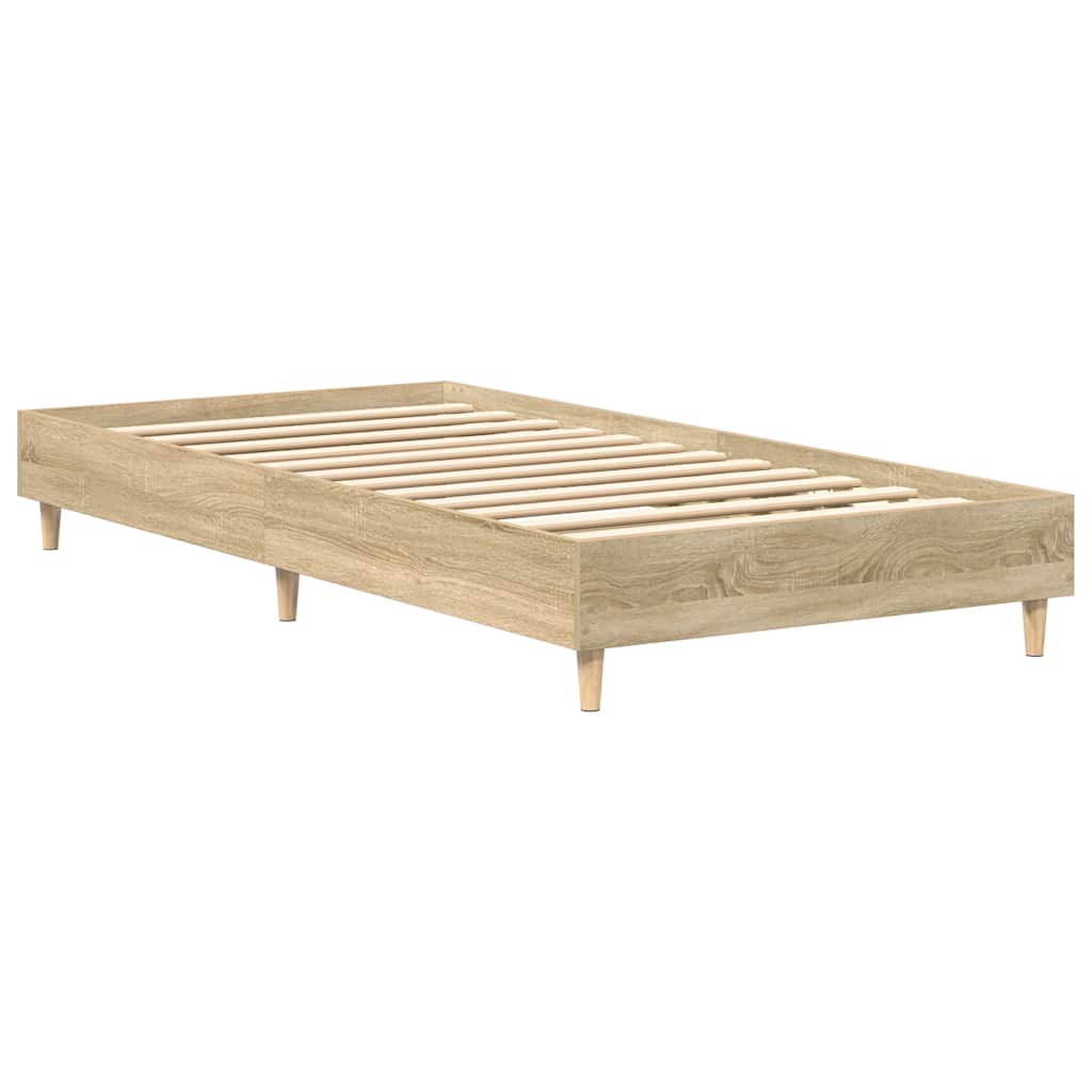 vidaXL Cadru de pat fără saltea Stejar Sonoma 100x200cm Lemn prelucrat vidaXL Cadru de pat fără saltea Stejar Sonoma 100x200cm Lemn prelucrat