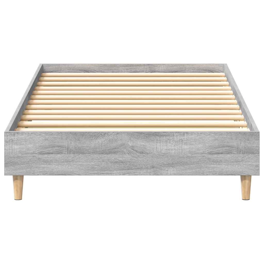 vidaXL Cadru de pat fără saltea Gri Sonoma 100x200 cm lemn prelucrat vidaXL Cadru de pat fără saltea Gri Sonoma 100x200 cm lemn prelucrat