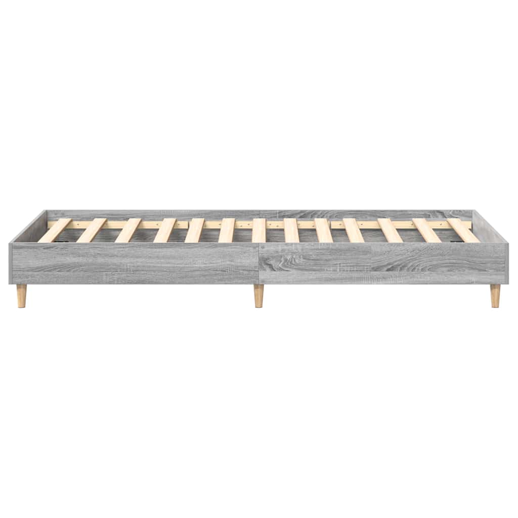 vidaXL Cadru de pat fără saltea Gri Sonoma 100x200 cm lemn prelucrat vidaXL Cadru de pat fără saltea Gri Sonoma 100x200 cm lemn prelucrat