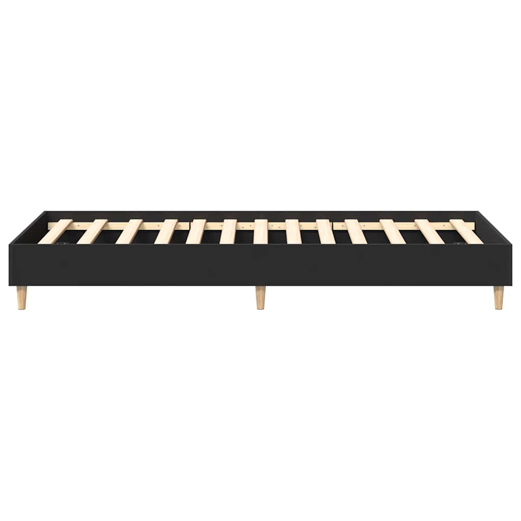 vidaXL Cadru de pat fără saltea, negru, 90x200 cm, lemn prelucrat vidaXL Cadru de pat fără saltea, negru, 90x200 cm, lemn prelucrat