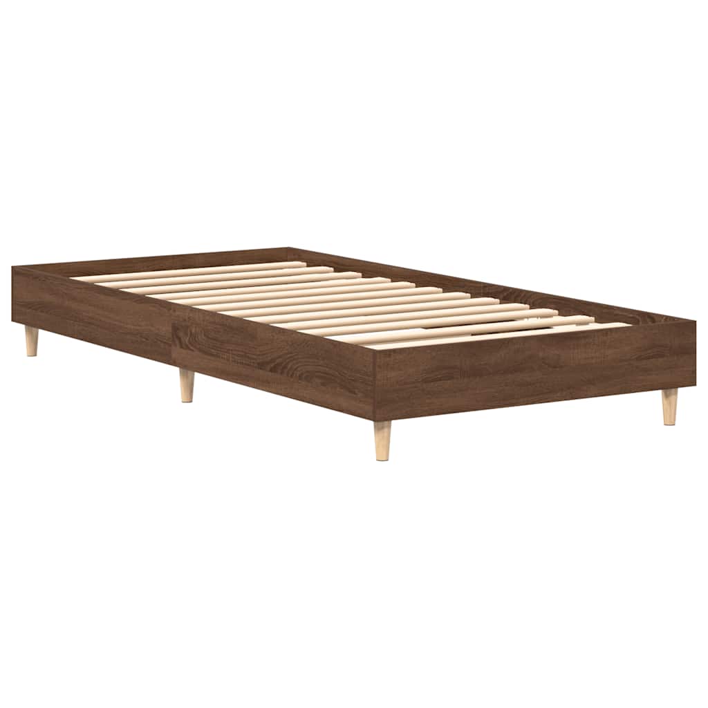 vidaXL Cadru de pat fără saltea Stejar maro 90x200 cm lemn prelucrat vidaXL Cadru de pat fără saltea Stejar maro 90x200 cm lemn prelucrat