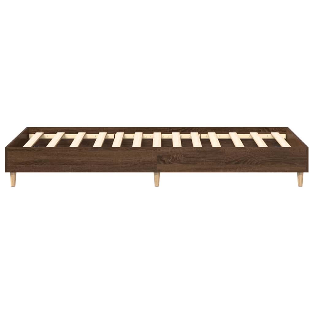 vidaXL Cadru de pat fără saltea Stejar maro 90x200 cm lemn prelucrat vidaXL Cadru de pat fără saltea Stejar maro 90x200 cm lemn prelucrat