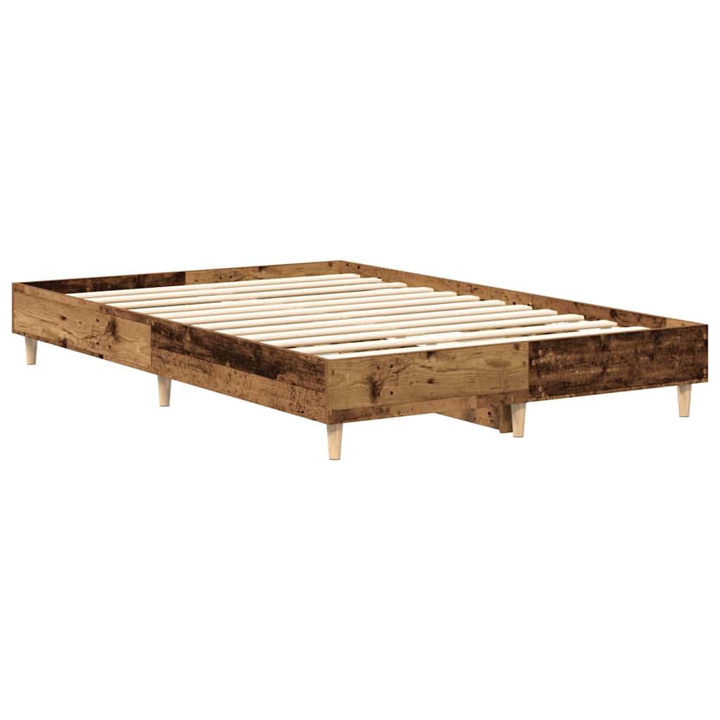 vidaXL Cadru de pat fără saltea Lemn vechi 135x190 cm Lemn prelucrat vidaXL Cadru de pat fără saltea Lemn vechi 135x190 cm Lemn prelucrat