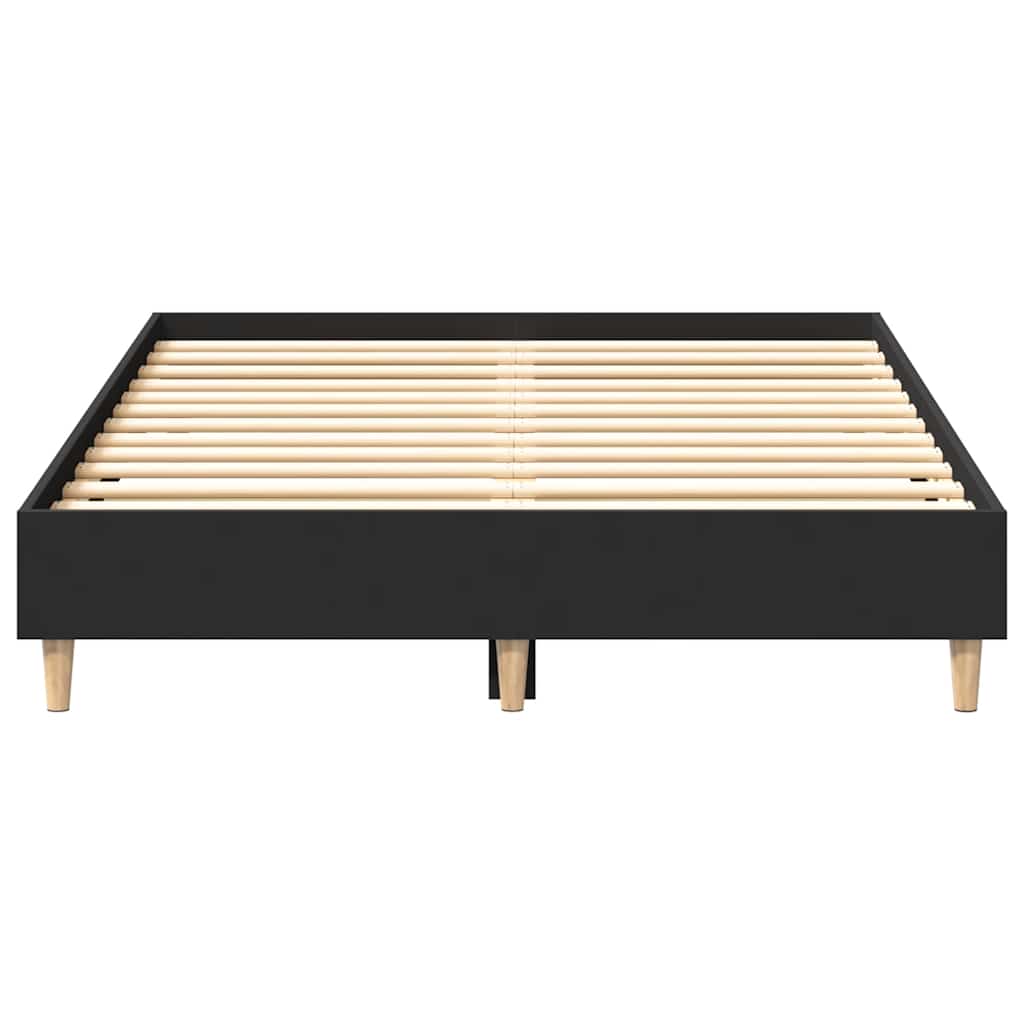 vidaXL Cadru de pat fără saltea, negru, 120x190 cm, lemn prelucrat