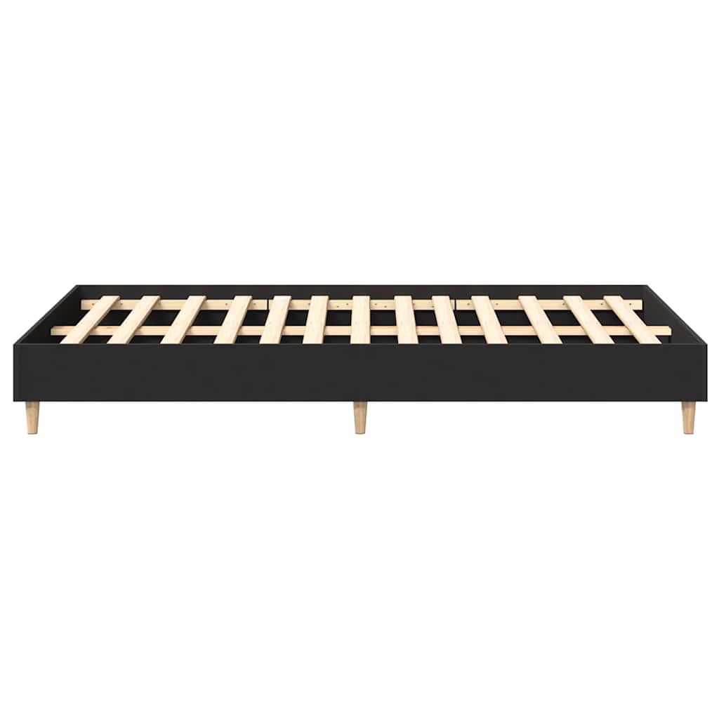 vidaXL Cadru de pat fără saltea, negru, 120x190 cm, lemn prelucrat
