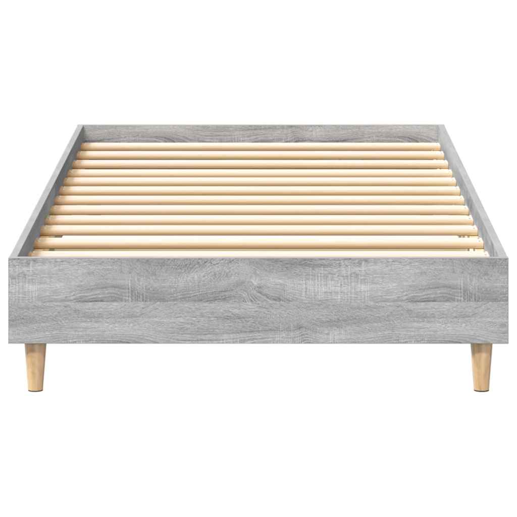 vidaXL Cadru de pat fără saltea Gri Sonoma 90x190 cm Lemn prelucrat