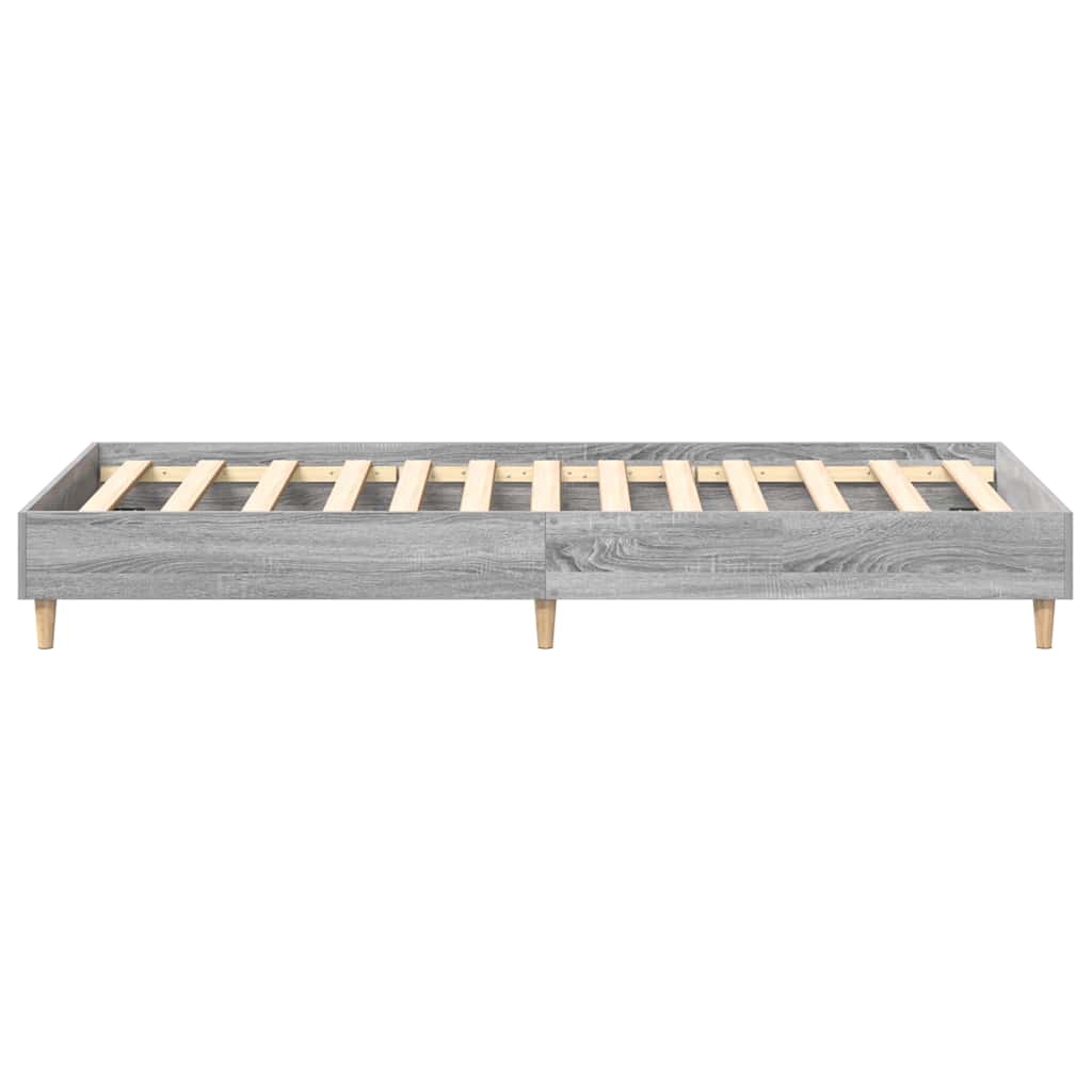vidaXL Cadru de pat fără saltea Gri Sonoma 90x190 cm Lemn prelucrat