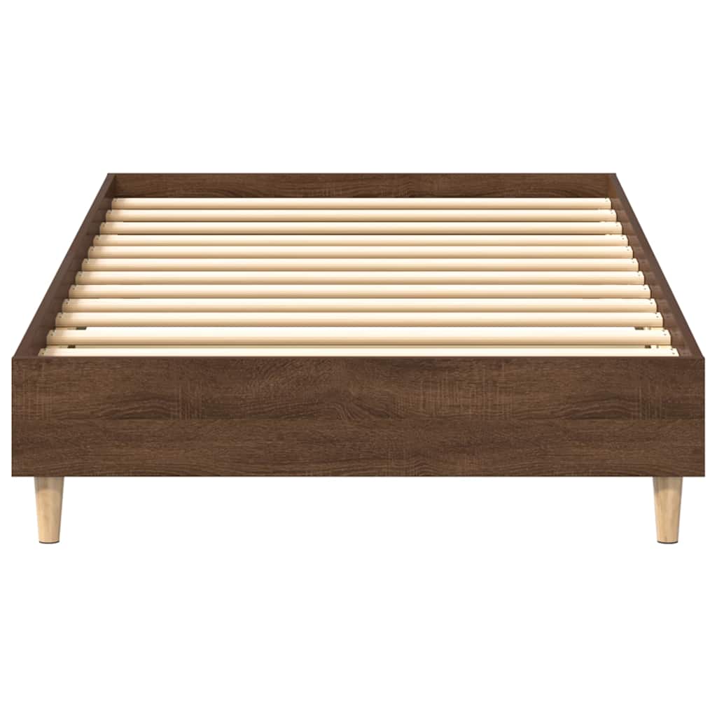 vidaXL Cadru de pat fără saltea Stejar maro 90x190 cm lemn prelucrat vidaXL Cadru de pat fără saltea Stejar maro 90x190 cm lemn prelucrat