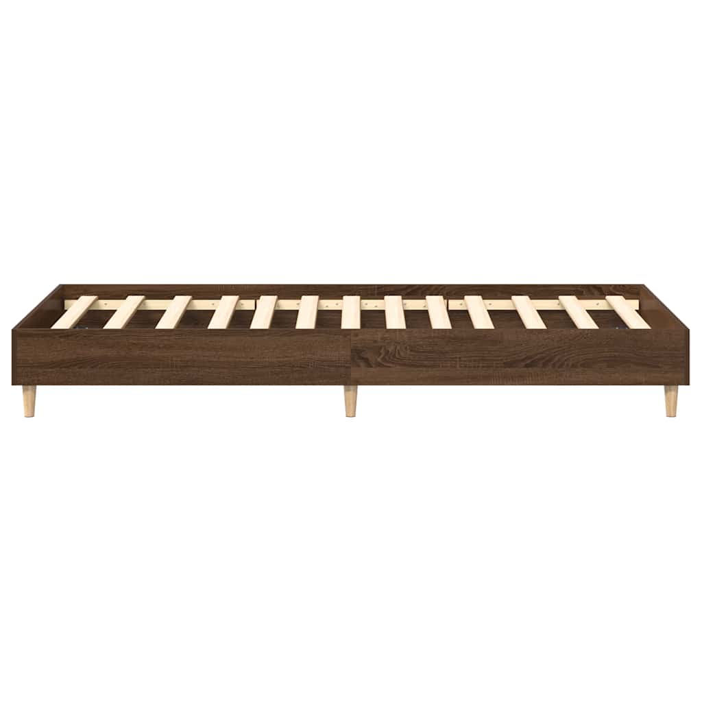 vidaXL Cadru de pat fără saltea Stejar maro 90x190 cm lemn prelucrat vidaXL Cadru de pat fără saltea Stejar maro 90x190 cm lemn prelucrat