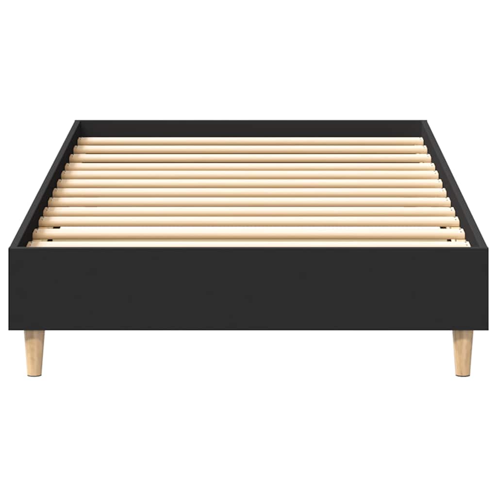 vidaXL Cadru de pat fără saltea, negru, 75x190 cm, lemn prelucrat vidaXL Cadru de pat fără saltea, negru, 75x190 cm, lemn prelucrat