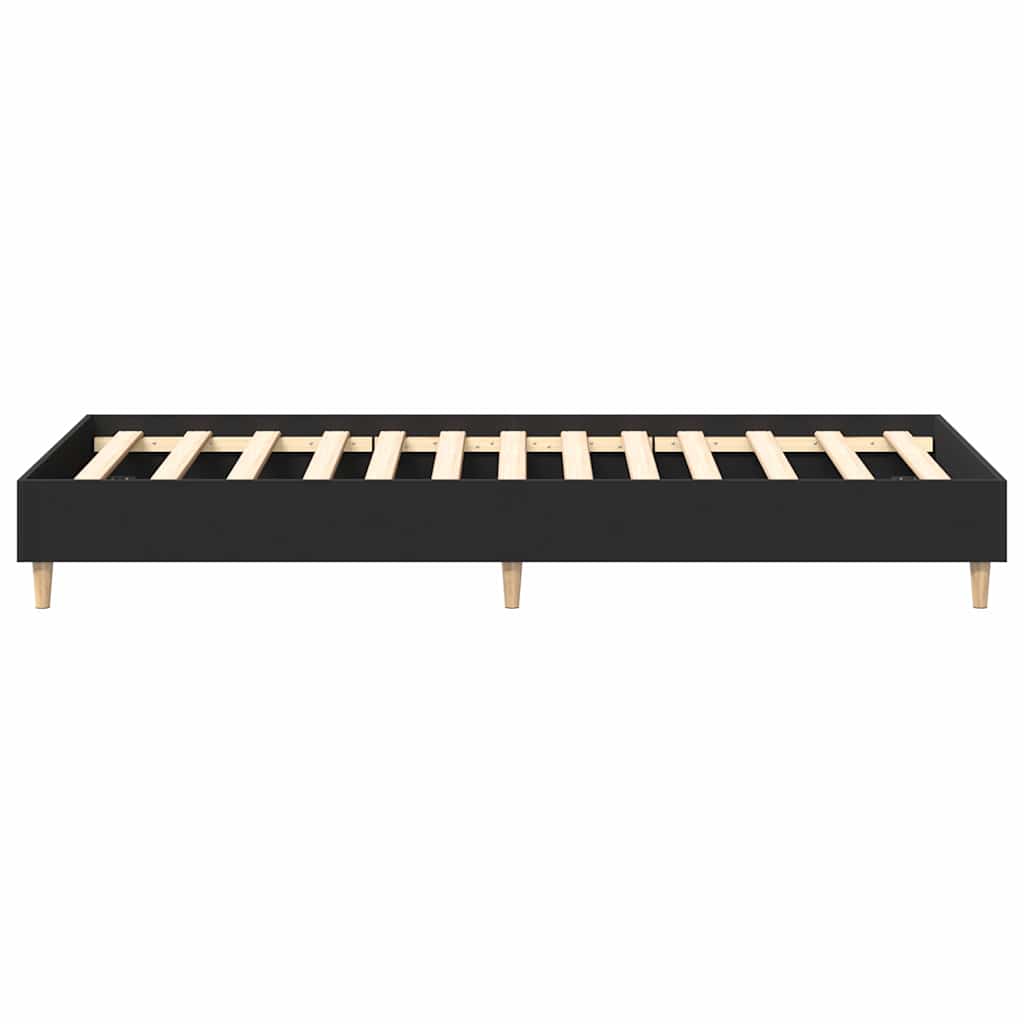 vidaXL Cadru de pat fără saltea, negru, 75x190 cm, lemn prelucrat vidaXL Cadru de pat fără saltea, negru, 75x190 cm, lemn prelucrat