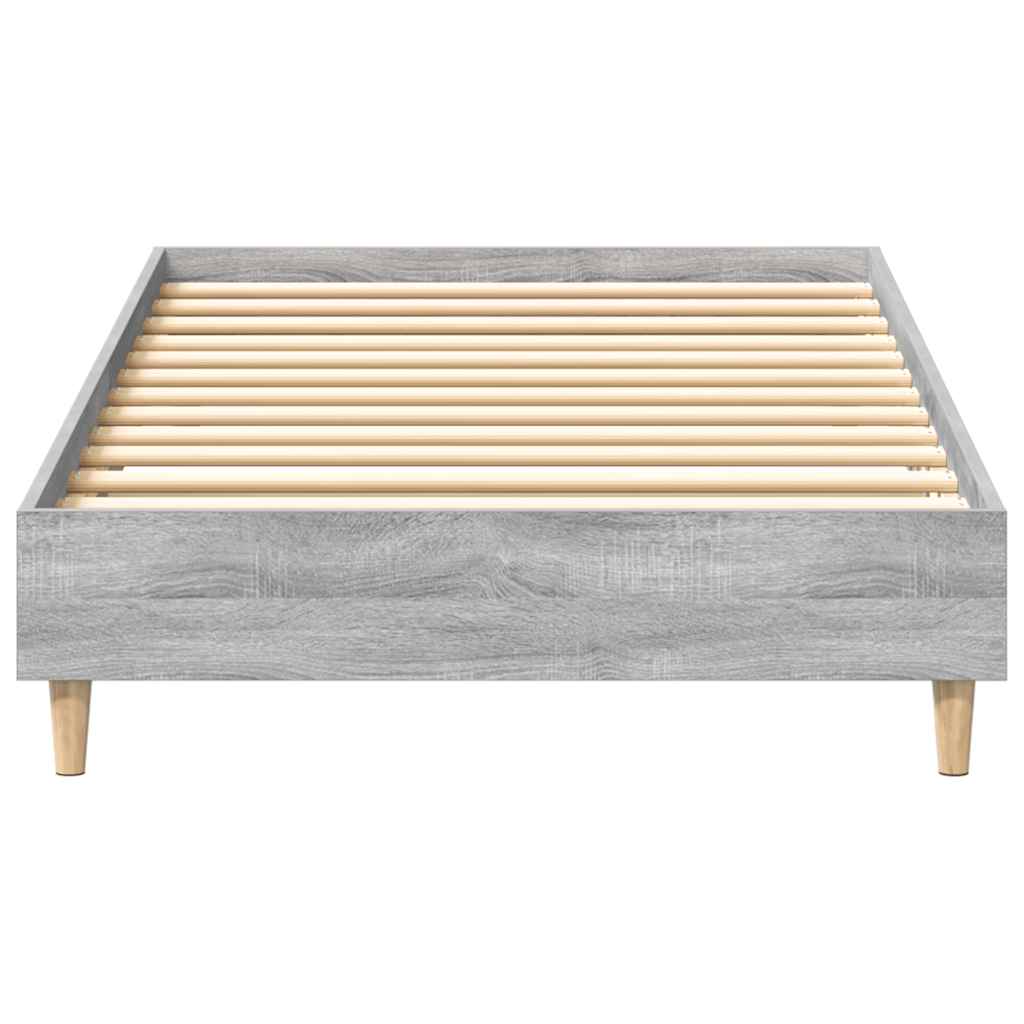 vidaXL Cadru de pat fără saltea Gri Sonoma 75x190 cm Lemn prelucrat