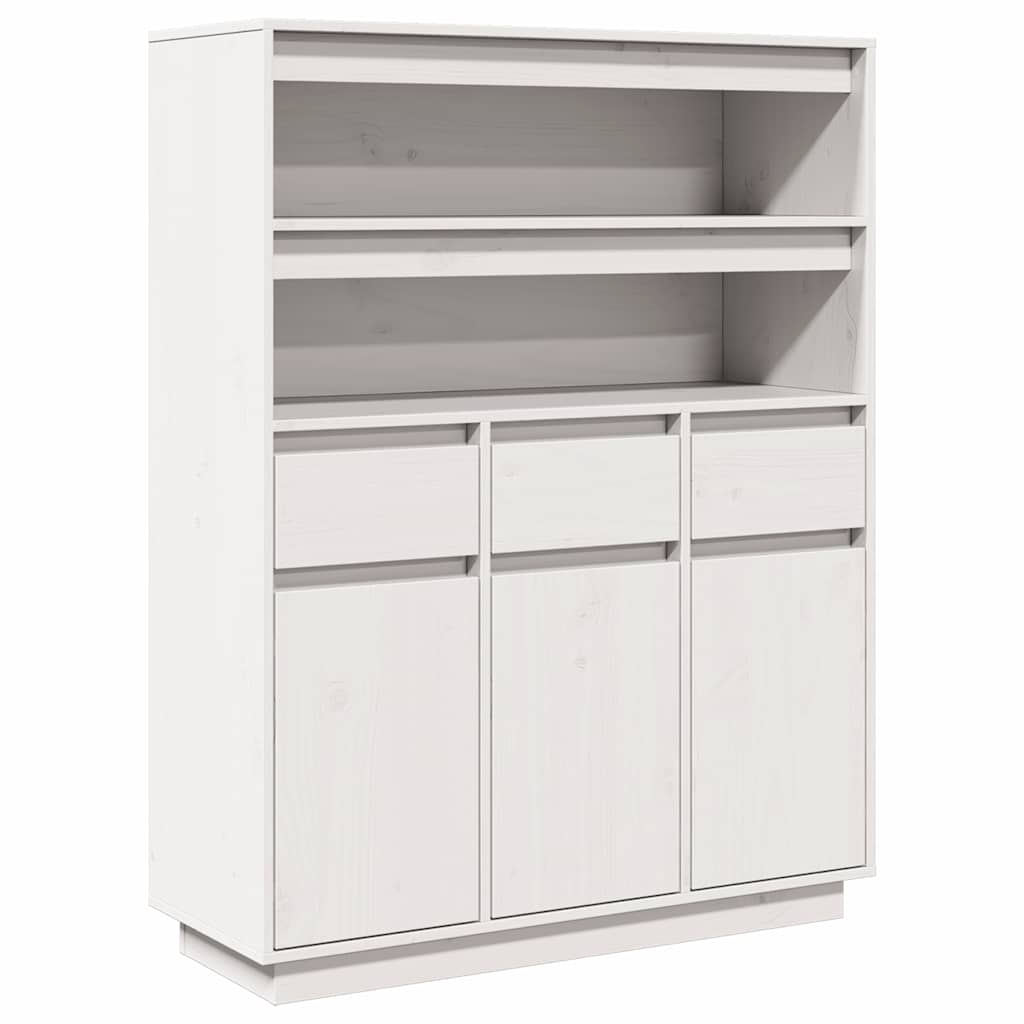 vidaXL Dulap înalt, alb, 89x34x116,5 cm, lemn masiv de pin vidaXL Dulap înalt, alb, 89x34x116,5 cm, lemn masiv de pin