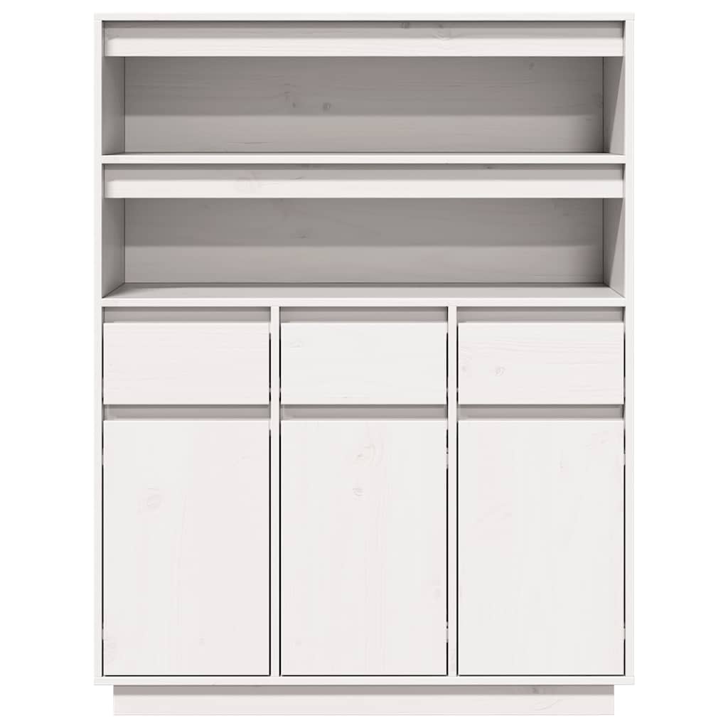 vidaXL Dulap înalt, alb, 89x34x116,5 cm, lemn masiv de pin vidaXL Dulap înalt, alb, 89x34x116,5 cm, lemn masiv de pin