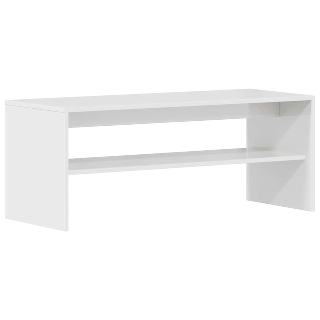 vidaXL Comodă TV, alb lucios, 100 x 40 x 40 cm, PAL