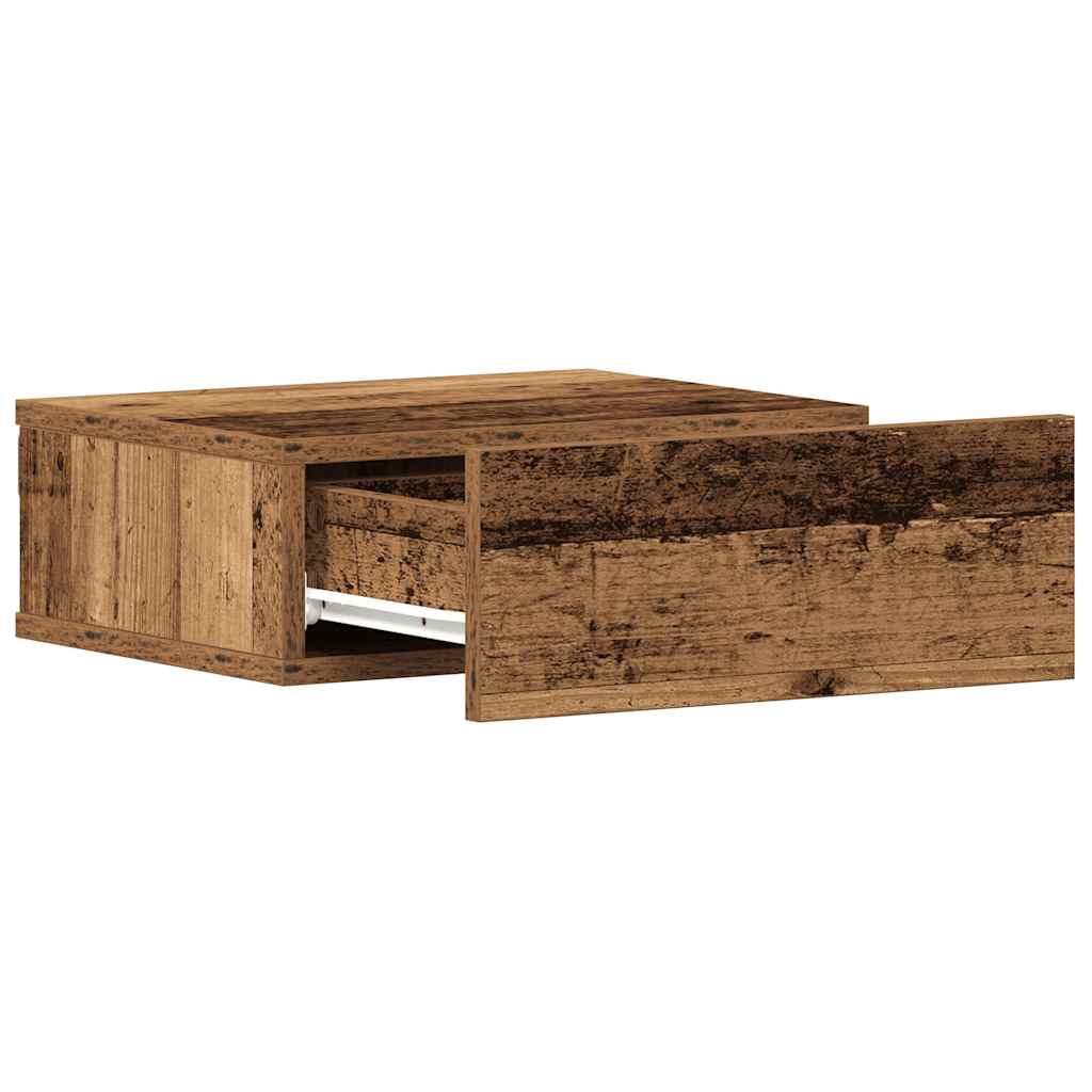 vidaXL Noptiera plutitoare Lemn vechi 40x32x15 cm Lemn prelucrat