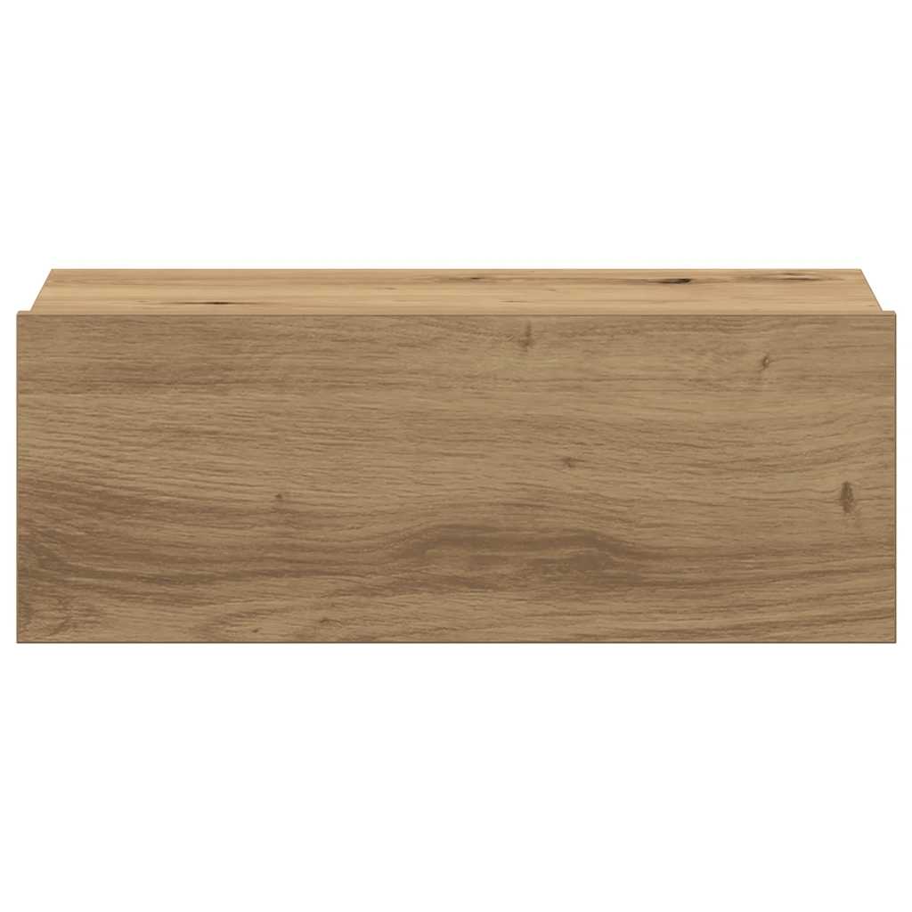 vidaXL Noptiera plutitoare Stejar Artisan 40x32x15 cm Lemn prelucrat