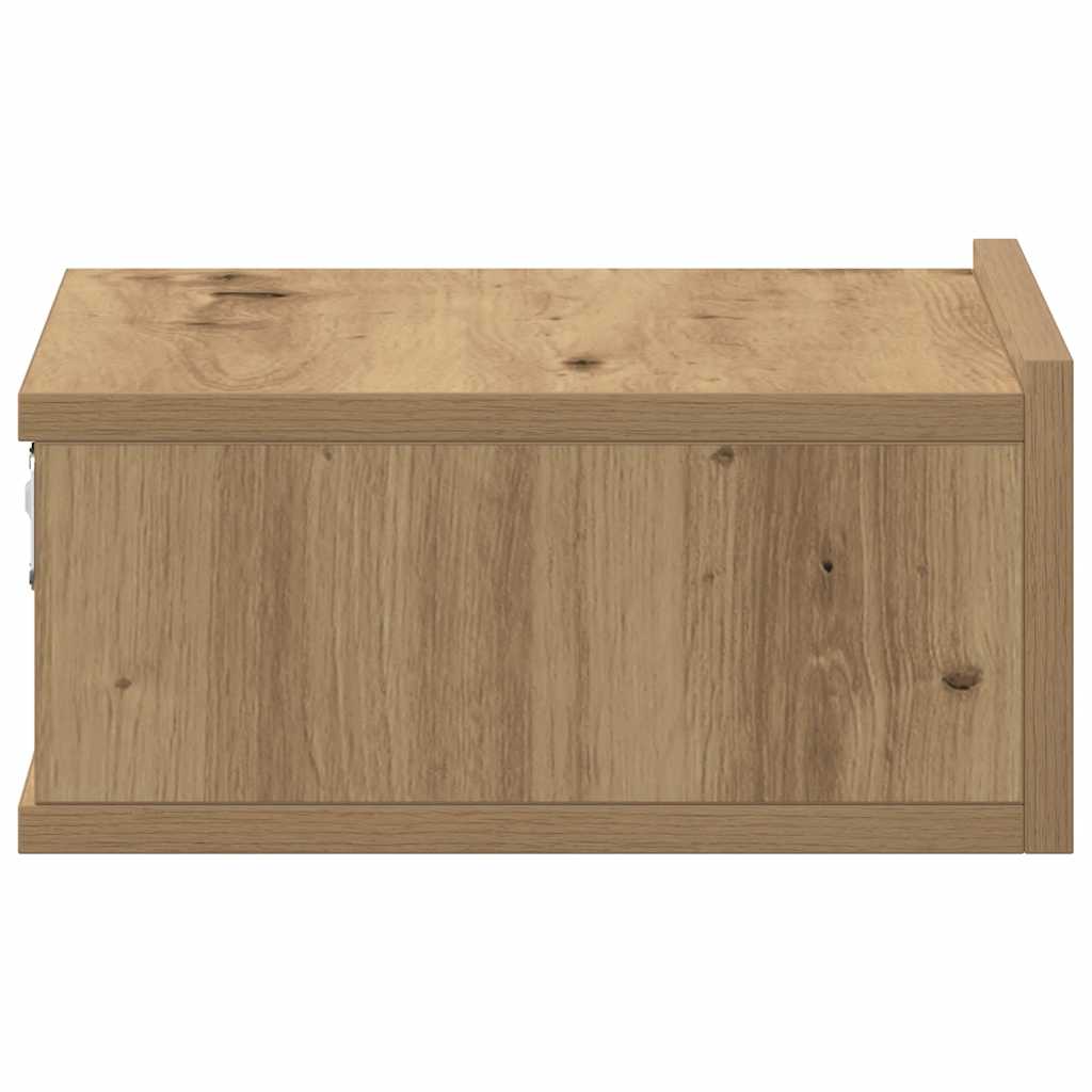 vidaXL Noptiera plutitoare Stejar Artisan 40x32x15 cm Lemn prelucrat