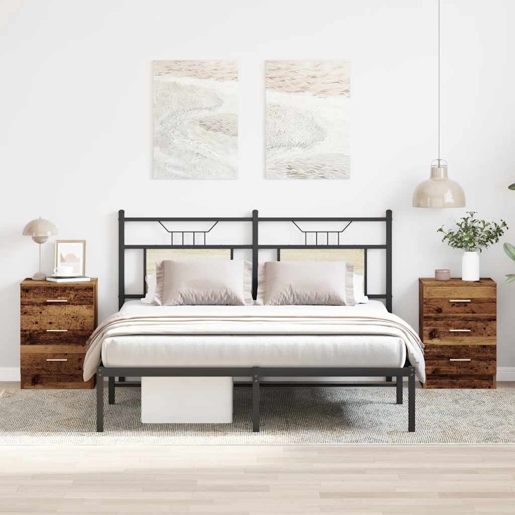 vidaXL Noptiere, 2 buc., lemn vechi, 38x35x55 cm, lemn prelucrat vidaXL Noptiere, 2 buc., lemn vechi, 38x35x55 cm, lemn prelucrat