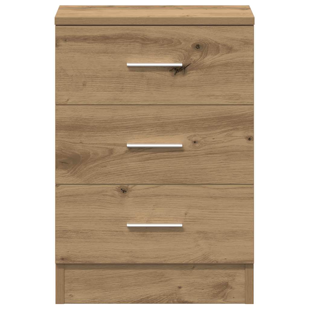 vidaXL Noptiere, 2 buc., stejar artizanal, 38x35x55 cm, lemn prelucrat