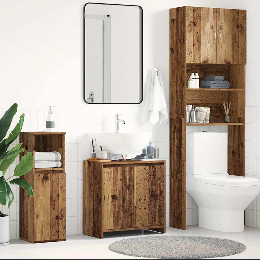 vidaXL Dulap pentru chiuvetă baie lemn vechi 60x33x60cm lemn prelucrat vidaXL Dulap pentru chiuvetă baie lemn vechi 60x33x60cm lemn prelucrat