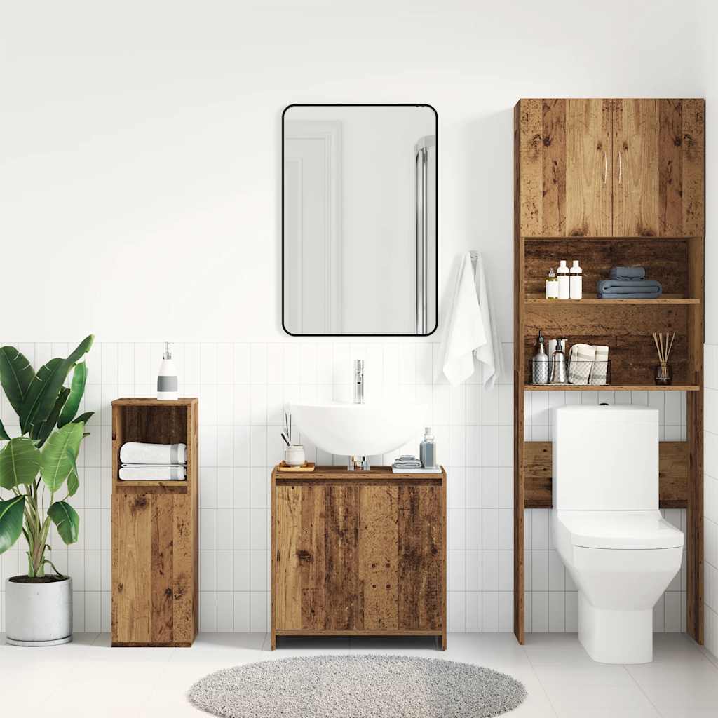 vidaXL Dulap pentru chiuvetă baie lemn vechi 60x33x60cm lemn prelucrat vidaXL Dulap pentru chiuvetă baie lemn vechi 60x33x60cm lemn prelucrat