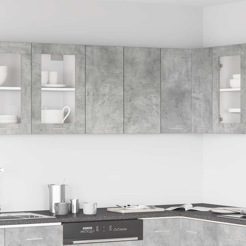 vidaXL Dulap de bucătărie Gri Beton 60x31x60 cm Lemn de prelucrat vidaXL Dulap de bucătărie Gri Beton 60x31x60 cm Lemn de prelucrat