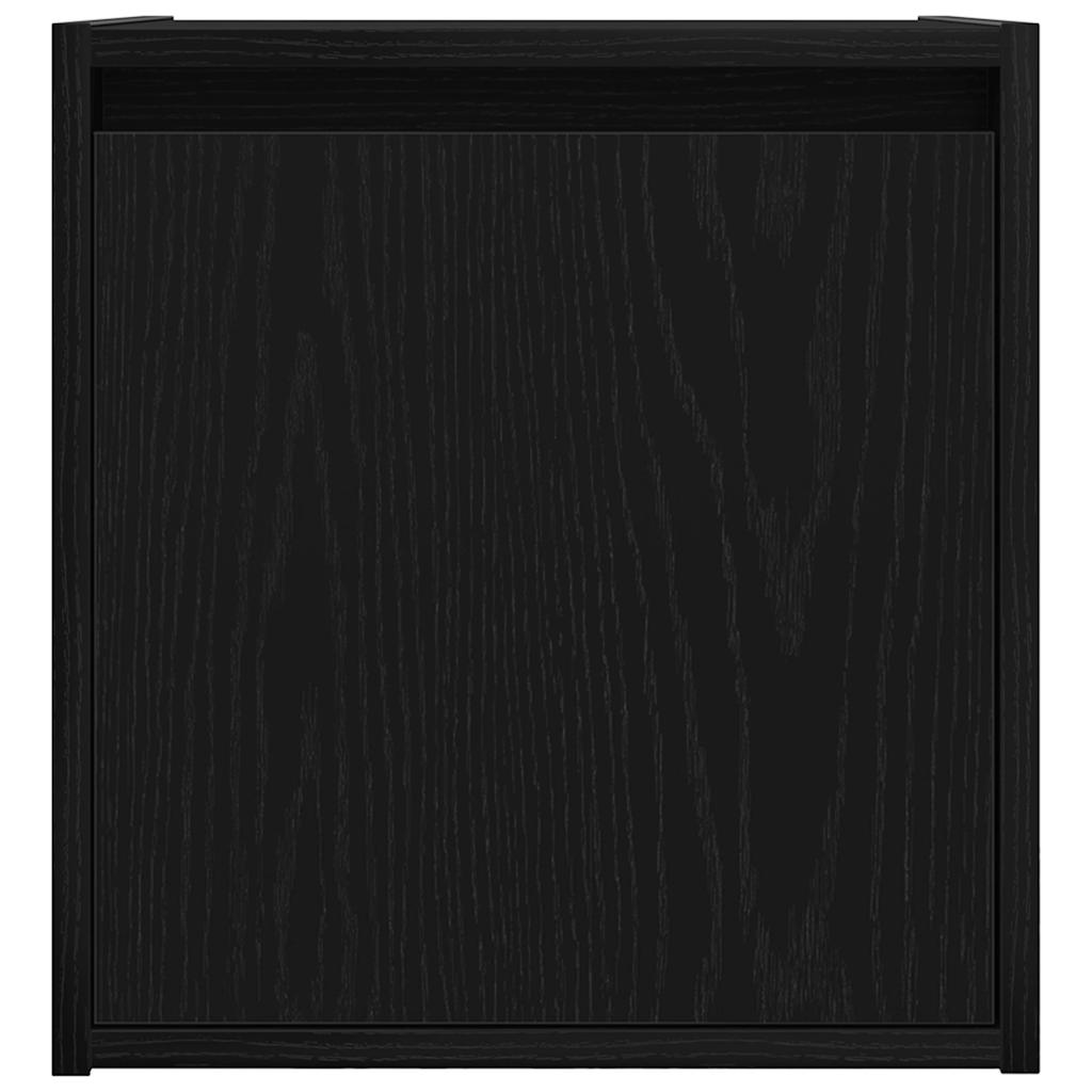 vidaXL Noptiera montata pe perete Negru 38x34x40 cm