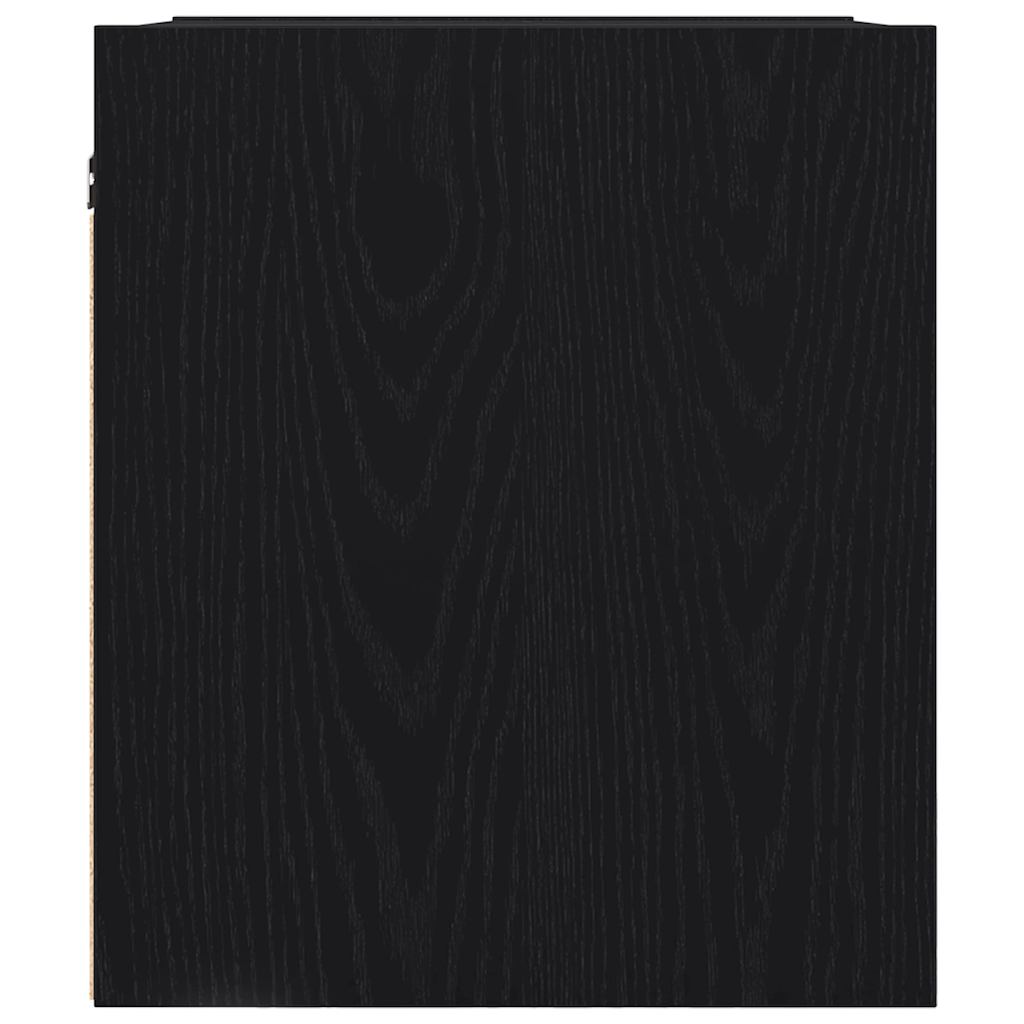 vidaXL Noptiera montata pe perete Negru 38x34x40 cm