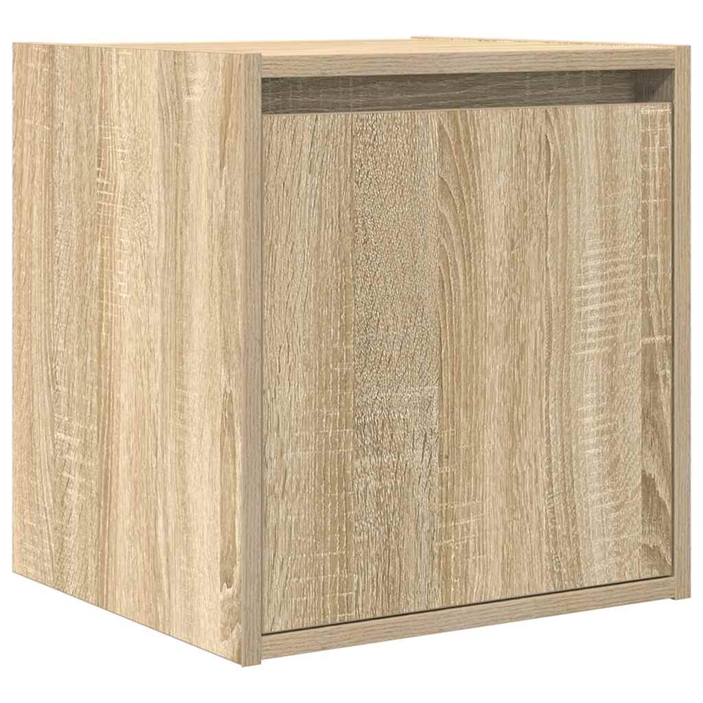 vidaXL Noptiera montata pe perete Stejar Sonoma 38x34x40 cm