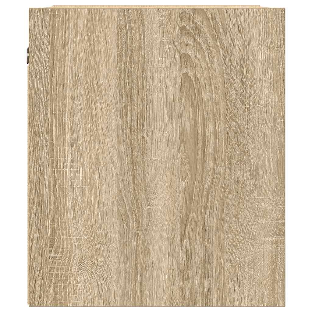 vidaXL Noptiera montata pe perete Stejar Sonoma 38x34x40 cm