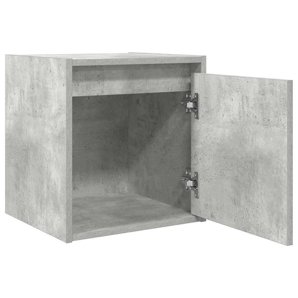 vidaXL Noptiera de perete gri beton 38x34x40 cm