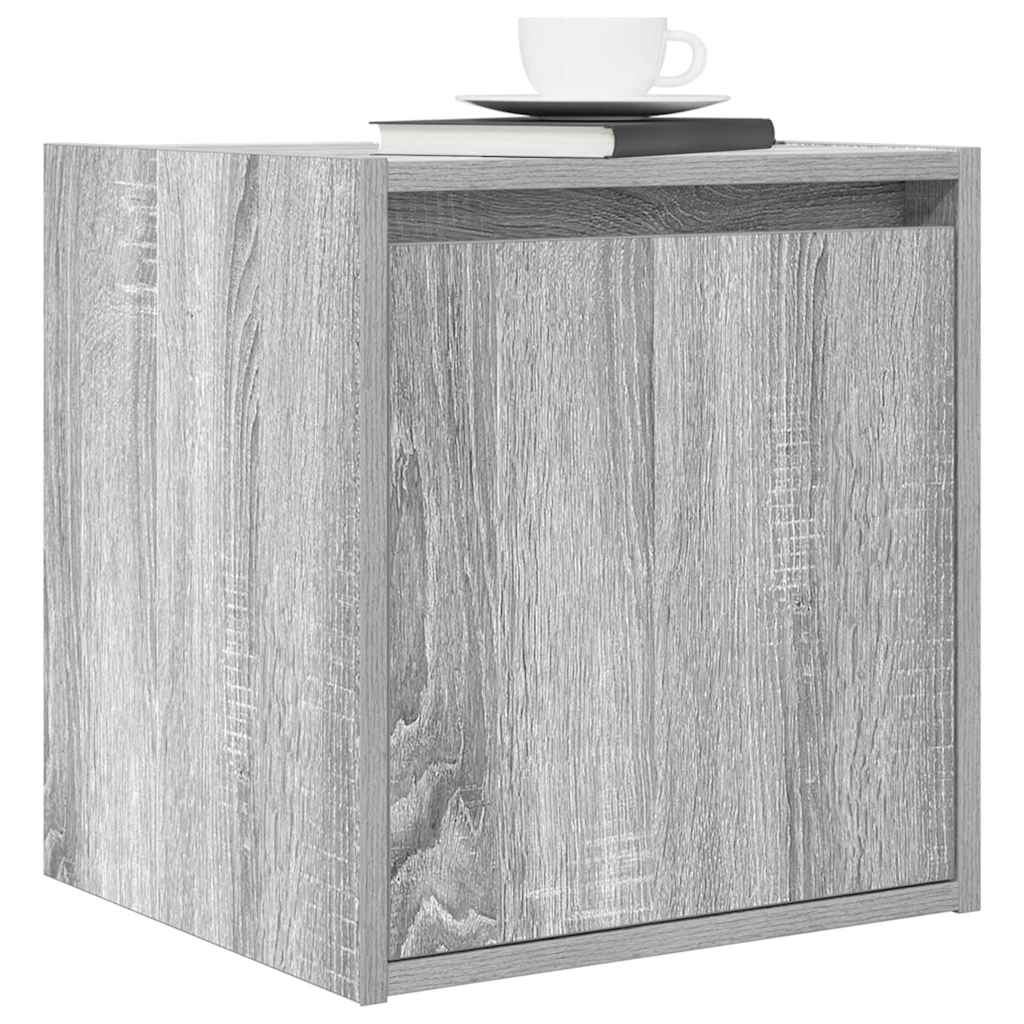 vidaXL Noptiera montata pe perete gri Sonoma 38x34x40 cm