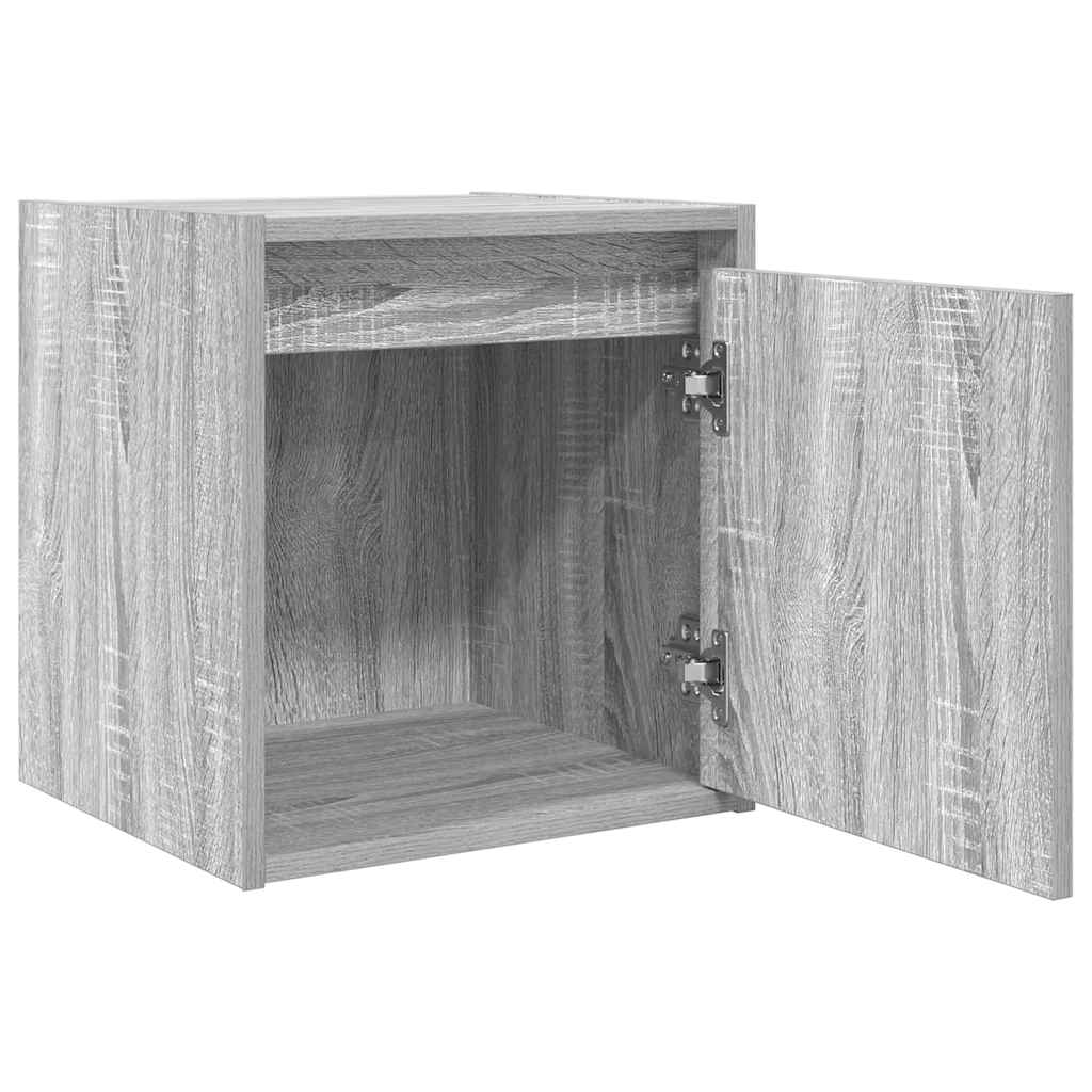 vidaXL Noptiera montata pe perete gri Sonoma 38x34x40 cm