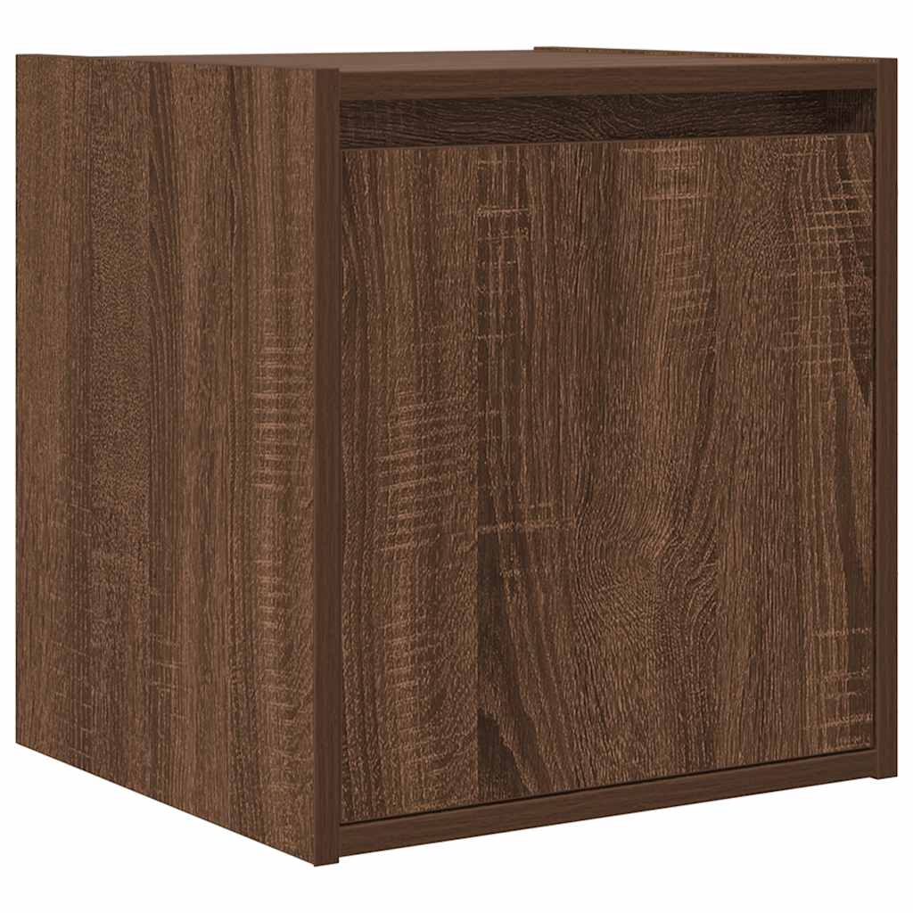 vidaXL Noptiera montata pe perete Stejar maro 38x34x40 cm