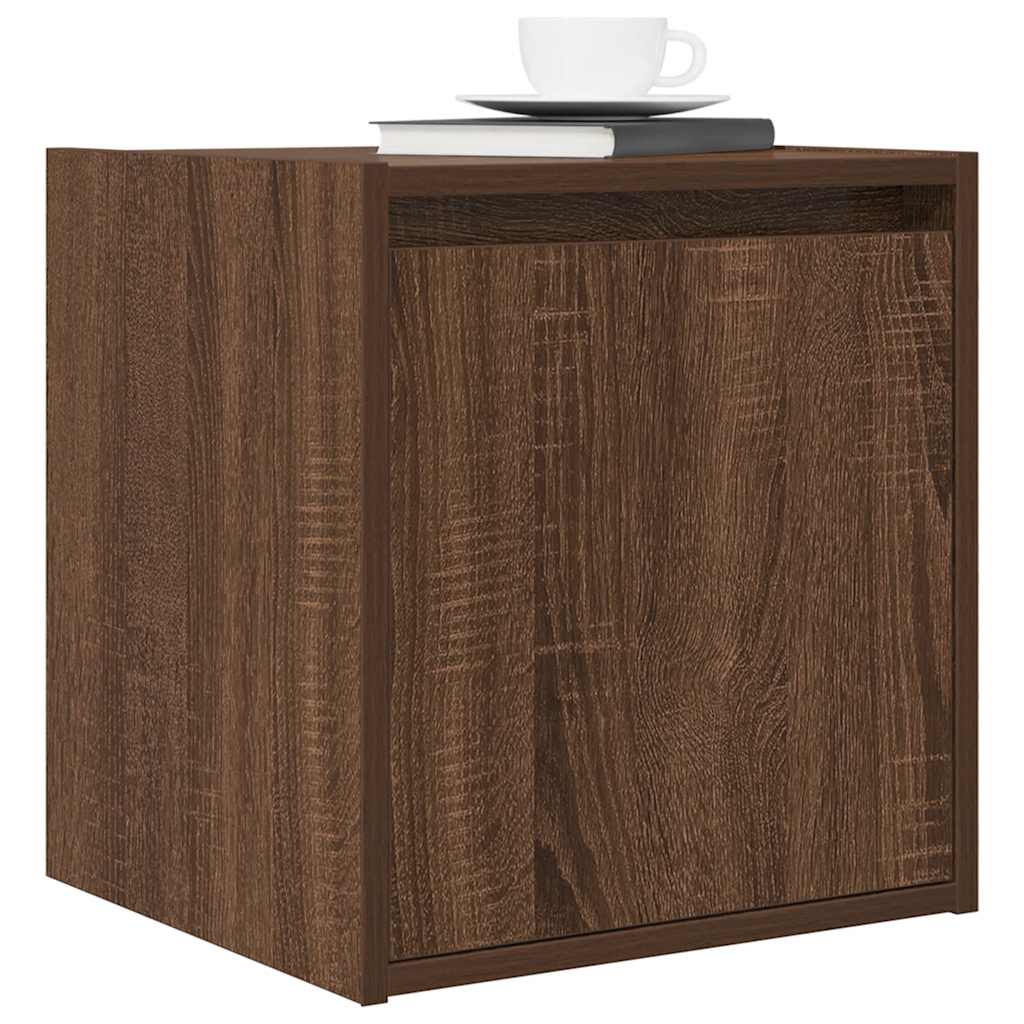 vidaXL Noptiera montata pe perete Stejar maro 38x34x40 cm
