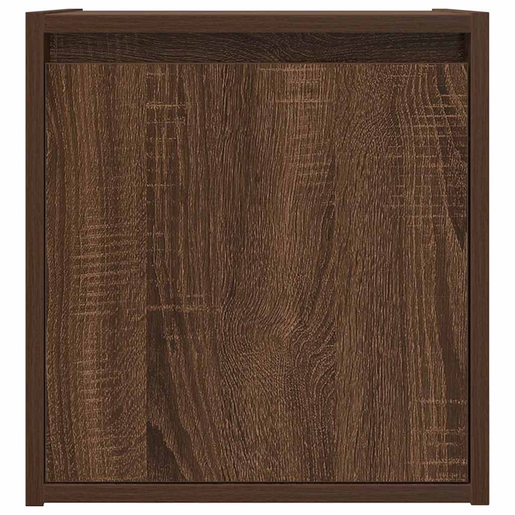 vidaXL Noptiera montata pe perete Stejar maro 38x34x40 cm
