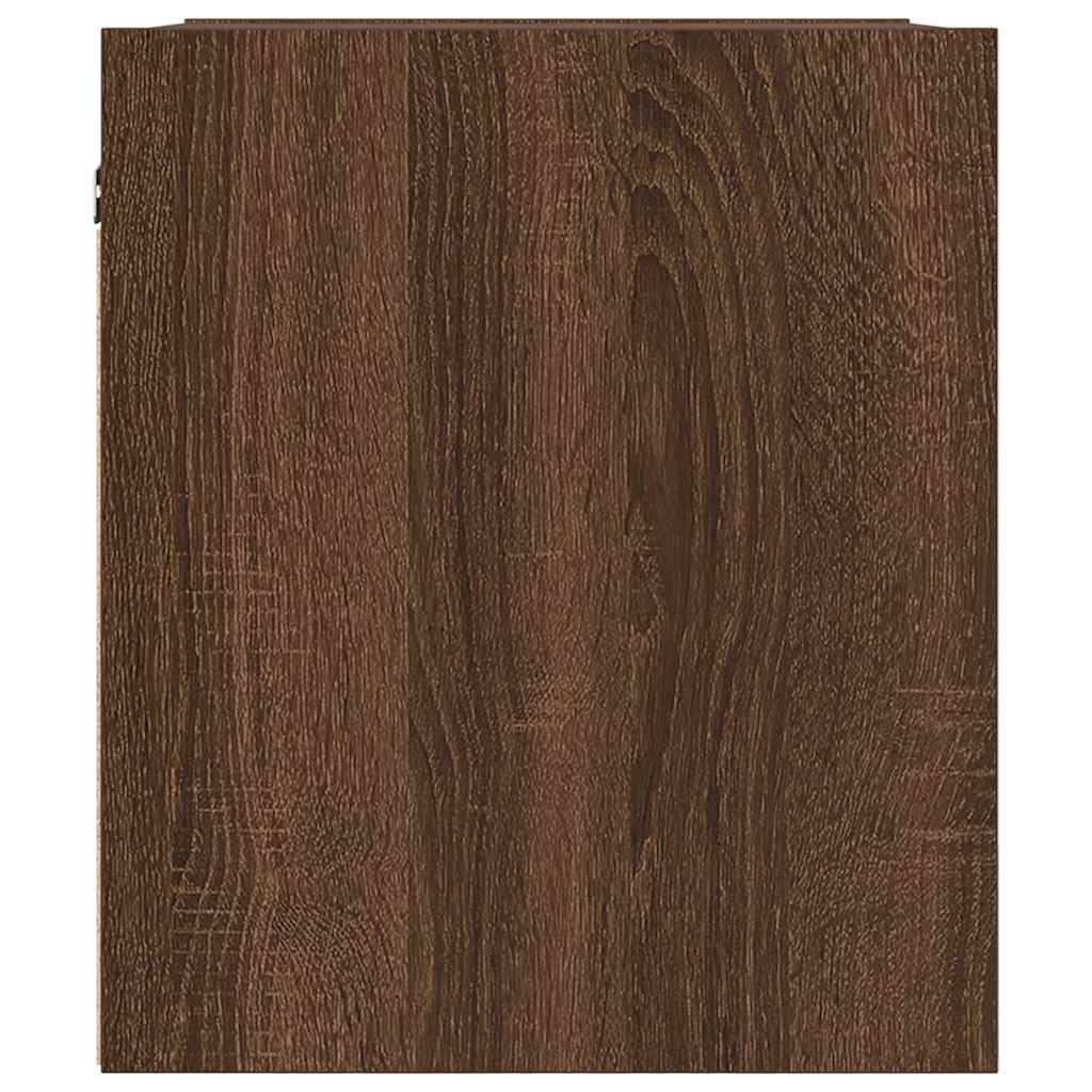 vidaXL Noptiera montata pe perete Stejar maro 38x34x40 cm