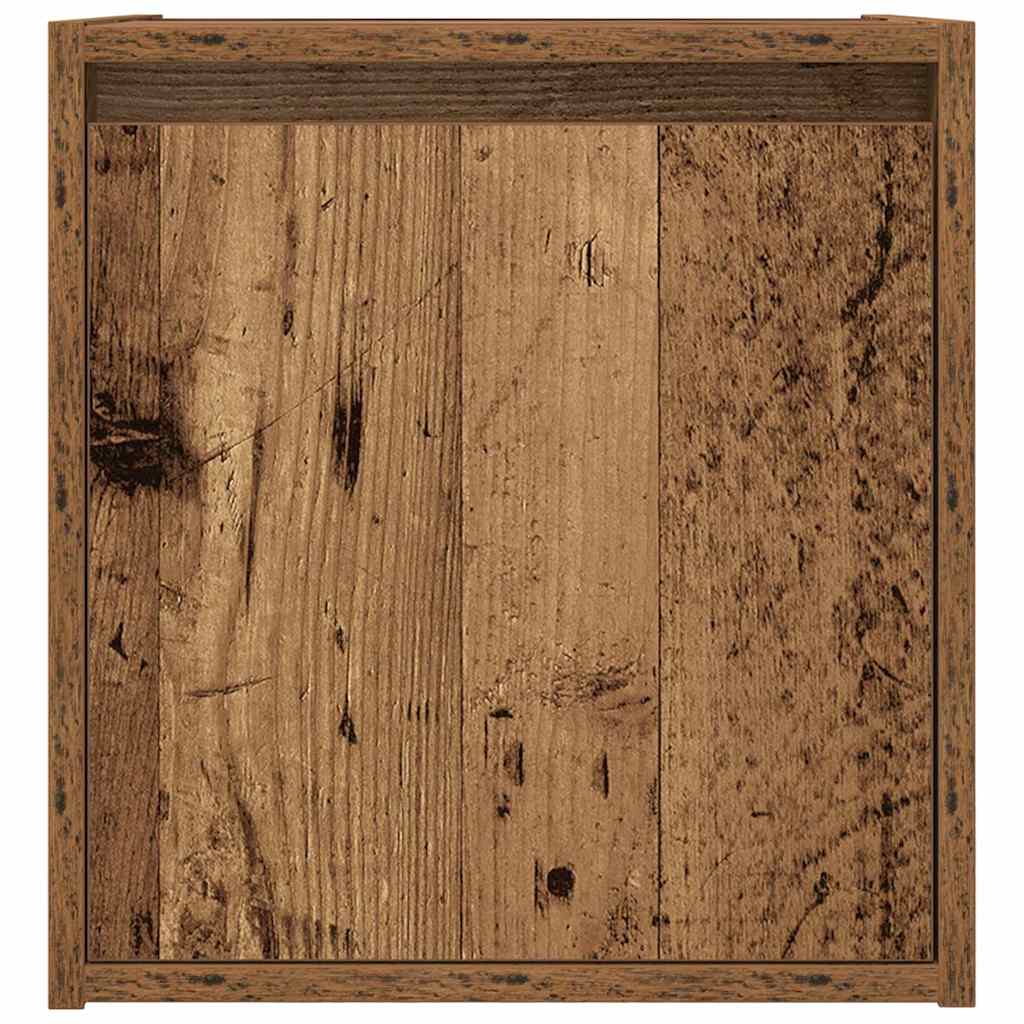 vidaXL Noptiera montata pe perete lemn vechi 38x34x40 cm