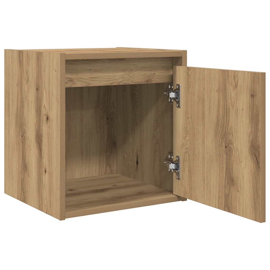 vidaXL Noptiera montata pe perete Stejar Artizanal 38x34x40 cm