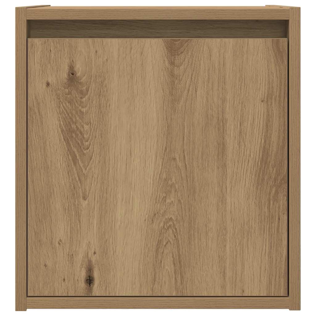 vidaXL Noptiera montata pe perete Stejar Artizanal 38x34x40 cm