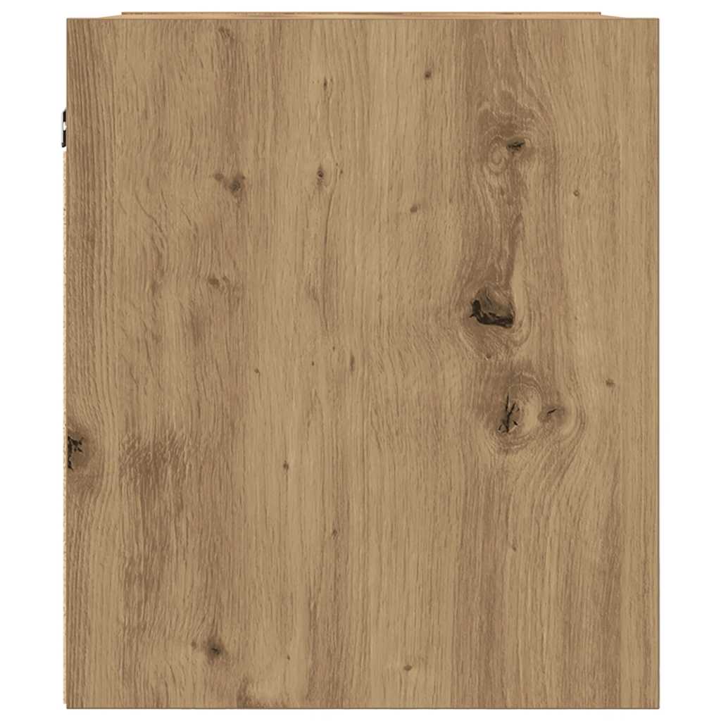 vidaXL Noptiera montata pe perete Stejar Artizanal 38x34x40 cm