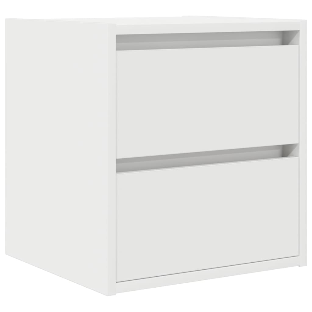 vidaXL Noptiera montata pe perete alb 38x34x40 cm