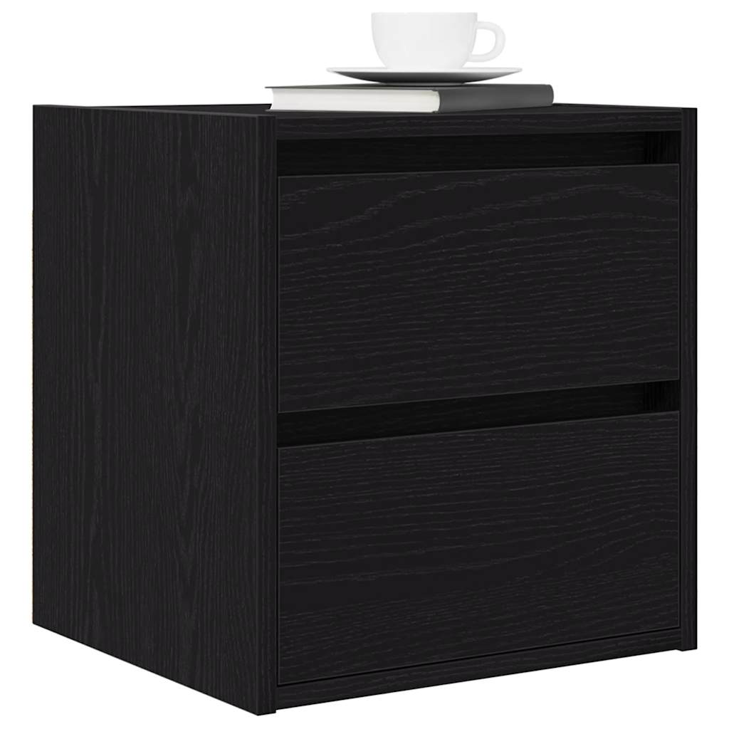 vidaXL Noptiera montata pe perete Stejar negru 38x34x40 cm