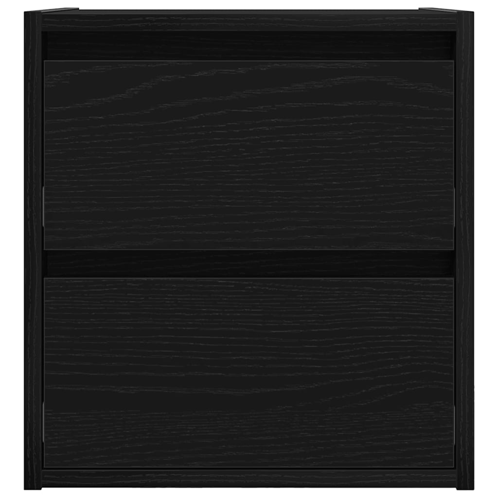 vidaXL Noptiera montata pe perete Stejar negru 38x34x40 cm