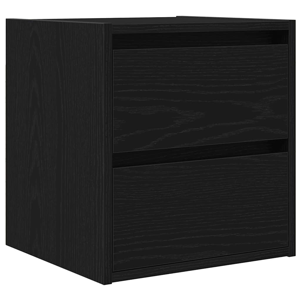 vidaXL Noptiere de perete 2 buc Stejar negru 38x34x40 cm